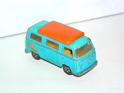 Vintage Matchbox Superfast #23 Volkswagen Camper VW BUS **BLUE LIGHT SPECIAL** • $9.25