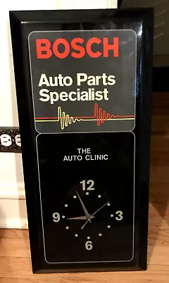 VTG Bosch Auto Parts Specialist Auto Shop Clock (not Working) 90's? • $99.99