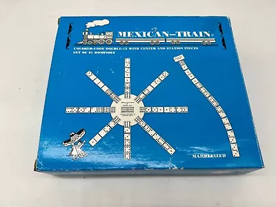 Mexican-Train Colored Code Double-12 W/ Center & Station Pcs Set Of 91 Dominoes • $28.90