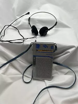 Magnavox Spatial Sound 1530  AM FM Vintage Transistor Radio W/Headphones WORKS • $19.90