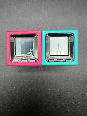 Cube World Series 2 Radica 2005 Teal- Hans And Pink-Mic Set Of 2 Games Works! • $45.99