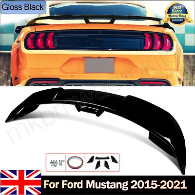 For Ford Mustang S500 Style Gloss Black Rear Trunk Spoiler Wing Lip 2015-2022 UK • £149.85