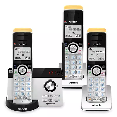 3-Handset Expandable Cordless Phone With Super Long Range Bluetooth Connect To C • $59.99