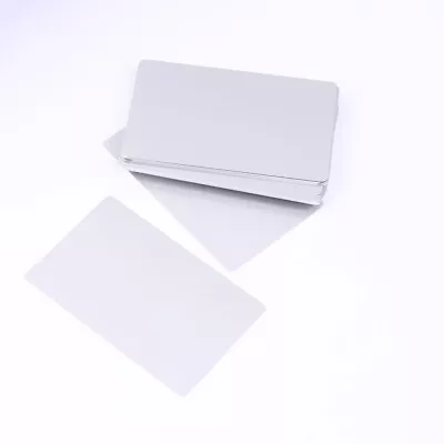 50 Pcs Business Cards Metal DIY Name Office Blank Stainless Steel C • £9.73