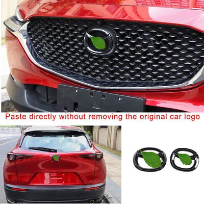 For Mazda CX-30 2020-2023 Carbon Fiber Front Rear Logo Emblem Grille Badge 2PCS • $26.99