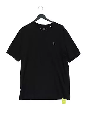 Marc O'Polo Men's T-Shirt XL Black Graphic 100% Cotton Basic • £23.50