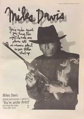 Miles Davis - Vintage Trade Advert - You’re Under Arrest - 1985 • £4.99
