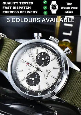 Classic Nostalgic 1963 Pilot Watches Quartz Chronograph Army Red Star Aviation • £35.99