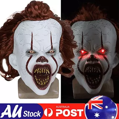 Stephen King's It Mask Pennywise Clown Mask Halloween Cosplay Scary Joker Mask • $19.89