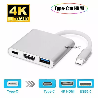 Type-C To HDMI HDTV AV Adapter Cable 4K 60Hz For Samsung Galaxy Z Fold4 Z Flip4 • $12.99