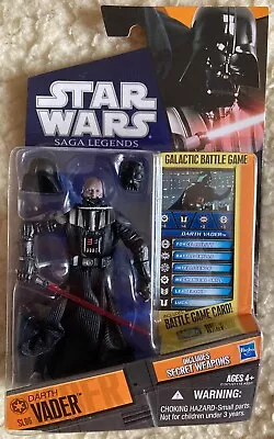 Star Wars Hasbro Saga Legends SL06 Darth Vader Helmet Off Variant MOC MIB • £14