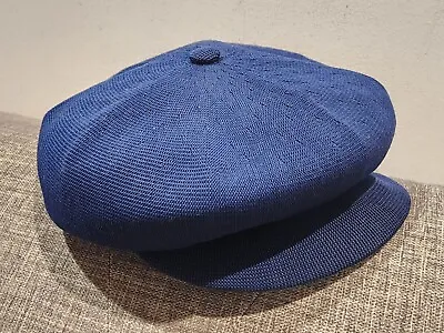 VINTAGE ANTIQUE KANGOL DESIGN NEWSBOY HAT CAP BERET BLUE NAVY ENGLAND 1950s OLD • $12.99