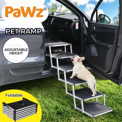 Pawz Folding Dog Ramp For SUV Truck Pet Safety Stairs Portable Non-Slip Ladder • $126.99