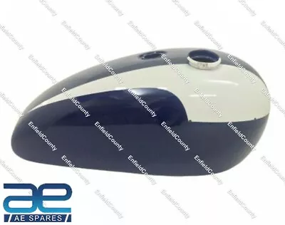 For Triumph T140 Blue & White Painted Oil In Frame Fuel Petrol Gas Tank • $306.97