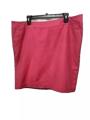 Merona Womens Skirt Pencil Straight Stretch Extensible 18 Pink  Lined Back Zip  • $9.78