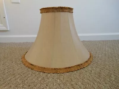 Vintage Fringe Trim  Tan  Lamp Shade Victorian French Country Style 11  High • $30