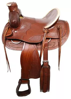 16  Wade Style Ranch Saddle With Square Front. Made By Buffalo Saddlery • $440