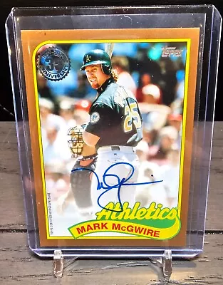 2024 Topps MARK MCGWIRE 1989 Gold Auto /50 Oakland Athletics On Card Autograph • $26