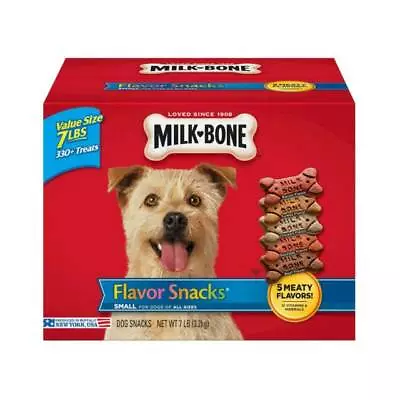 Milk-Bone Flavor Snacks Small Dog Biscuits Flavored Crunchy Dog Treats 7 Lb. • $16.99