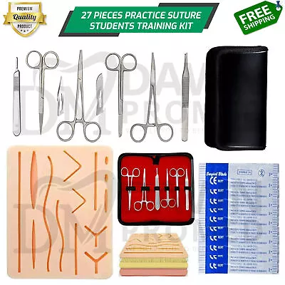 27 Pieces Practice Suture Kit With Pad For Medical Veterinary Student Training • $14.44