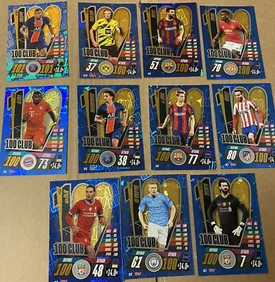 Match Attax 2020/21 - 100 Clubs CARD  Messi Mbappe Haaland Etc Choose Your Card • £3.49