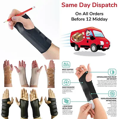 Palm Wrist Hand Brace Support Splint Carpal Tunnel Sprain Arthritis Adjust Wrap • £2.99
