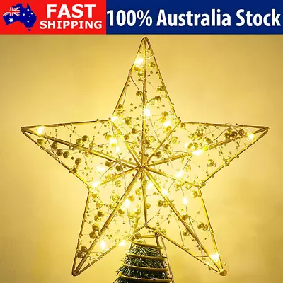 LED Star Light Christmas Tree Topper Treetop Lights Xmas Ornament Party Decor • $21.79