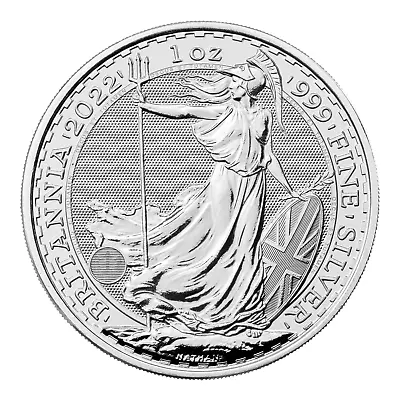 2022 Britannia 1oz 999 Fine Silver Coin Royal Mint Queen Elizabeth II In Capsule • £34.99