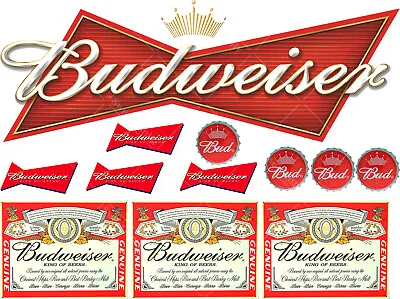 Budweiser Mixed Labels Cake Topper Decoration Edible Icing  • £6.67