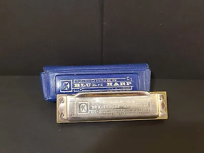 M. Hohner C Blues Harp Harmonica In Blue Case Made In Germany • $21