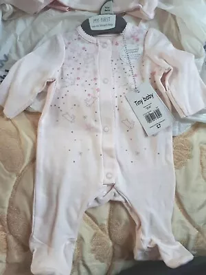 Mothercare Bunny Sleepsuit Tiny Baby Upto 5lbs. RRP £7 Only £3.99 • $4.42