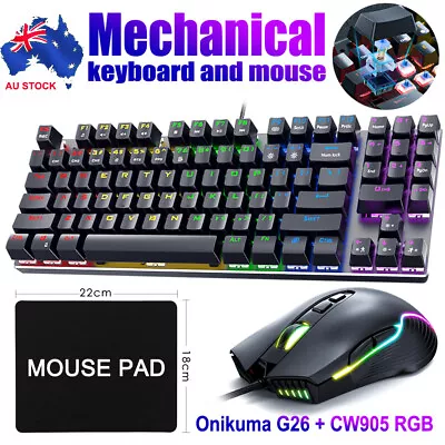$29.99 • Buy Onikuma G26 + CW905 RGB Backlight Mechanical Keyboard And Optical Mouse Bundle