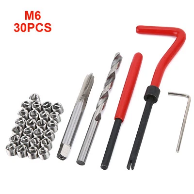 £6.89 • Buy 30pcs Thread Repair Helicoil Tool Set M6 X 1mm Inserts Taps & Drill Bits Kit UK