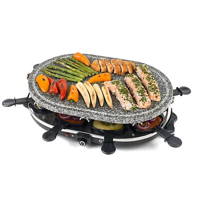 Electric Stone Raclette Grill Non-Stick Indoor Tabletop Appliance Giles & Posner • £47.99