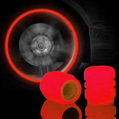 $3.18 • Buy  4x Luminous Car Wheel Tire Tyre Air Valve Stem Cap Screw Dust Cover Accessories