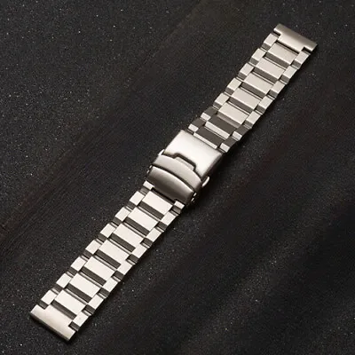 Solid Stainless Steel Watch Strap Band Mens Metal Bracelet 18 19 20 21 22 23 24 • $18.88