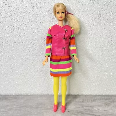 Vtg Barbie Blonde Ponytail Stacey In Sears Stripes Are Happening 1968 Japan • $300