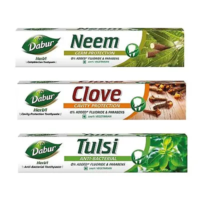£22.16 • Buy 600g Dabur Herb'L Toothpaste Oral Care (Clove, Neem, Tulsi)  (200g, Pack Of 3)
