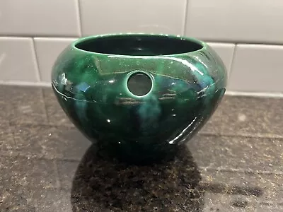 The Violet Pot Flower Self Watering Planter Green Drip Glazed Vtg 1997 Ceramic • $19.99