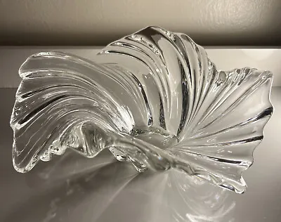 Mikasa Belle Époque Clear Crystal Glass Wave Swirl Bowl Vintage Gorgeous • $20