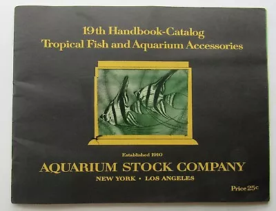 Tropical Fish And Aquarium Accessories 19th  Handbook Catalog C52 • $50.23