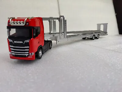 Scania 1/50  Red Transporter Truck Alloy Tractor Diecast Truck Model Toy • £22