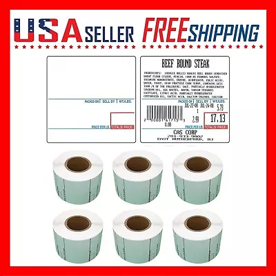 CAS LST-8020 Printing Scale Label 58 X 60 Mm UPC/Ingredients X 6 Rolls • $25.95