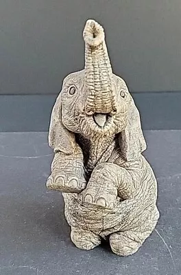 Vintage 1989 THE HERD Elephant POPCORN Figurine Trunk Up #3110 Marty Sculpture • $29.99
