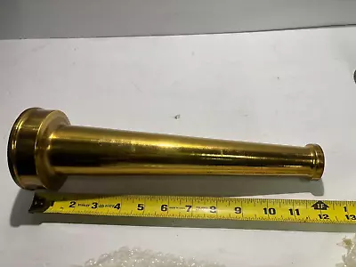 Vintage 2 1/2” Powhatan B & I Works Brass Fire Hose Nozzle 12   • $24.95