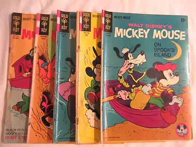 Mickey Mouse #100 101 102 103 104 Gold Key Silver Age 1965 Lot Of 5 • £19.79