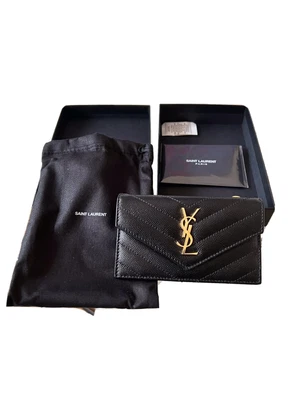 $575 • Buy YSL Small Envelope Wallet Black Saint Laurent Wallet