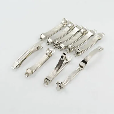 £6 • Buy 20pcs Lady Spring Silver   French Barrettes Hair Clips For DIY Bows Craft