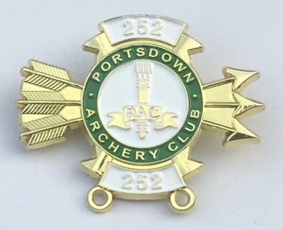 £5.99 • Buy 252 White Portsdown Archery Club Enamelled Archery Achievement Pin Badge