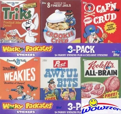 Topps Wacky Packages Cereal Factory Sealed Boxes(C1-C6) -2 Box Lot-120 Cards  • $49.95